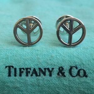 Tiffany & Co. Sterling Silver Peace Cuff Links